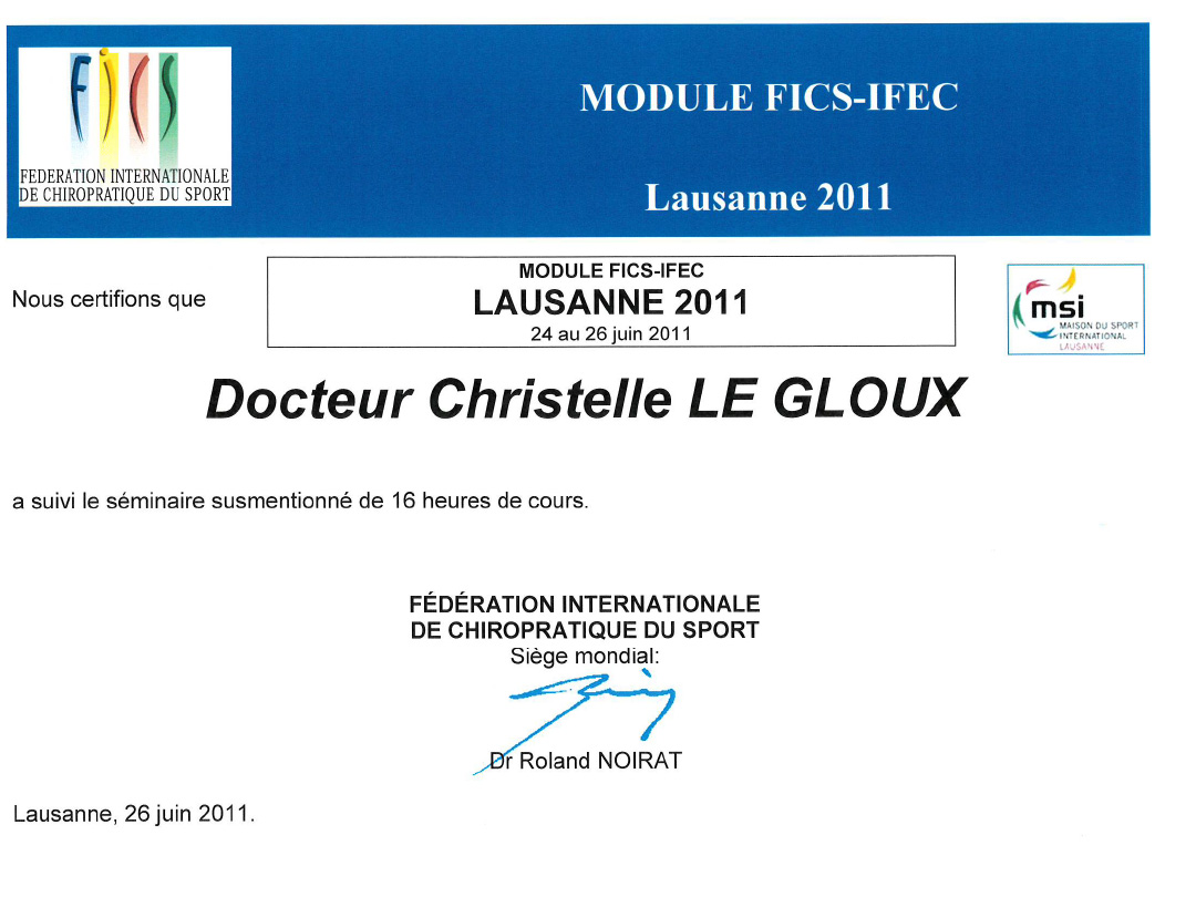 Diploma de Christelle Le Gloux